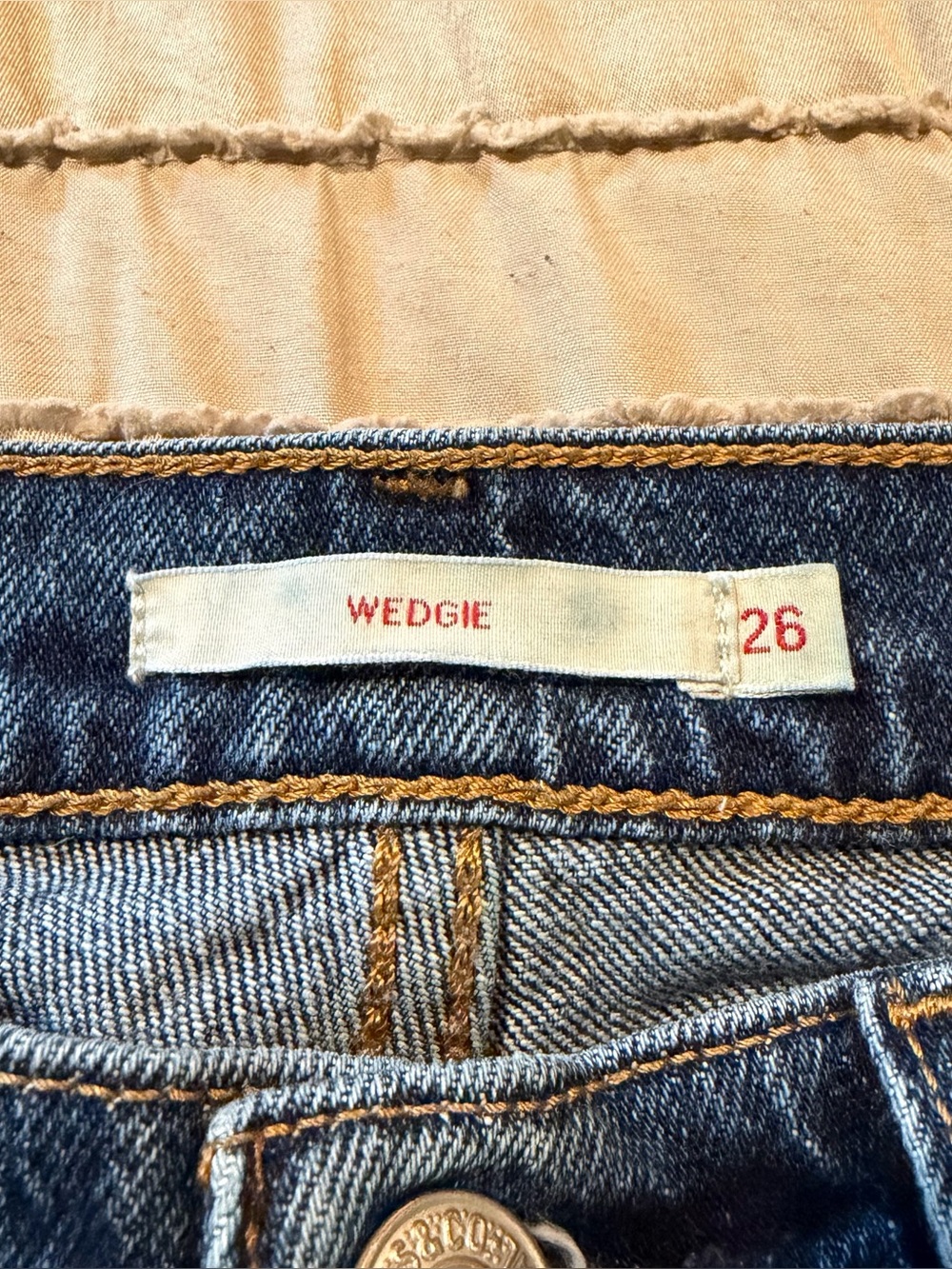 Levi’s Wedgie Icon Fit Ankle Denim Jeans 26 High Rise Stretch Button Fly 26.5” - Picture 5 of 11